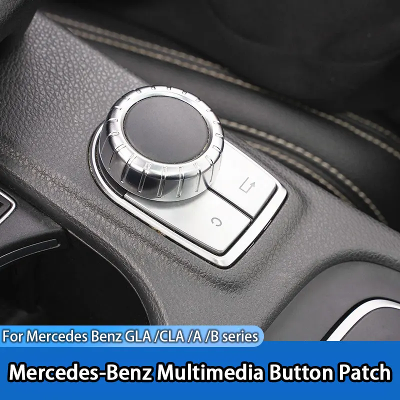 

For Mercedes-Benz A B Class A180 B200 CLA X156 GLA W247 ,Car Central Control Multimedia Buttons Cover Trim Sticker Accessories