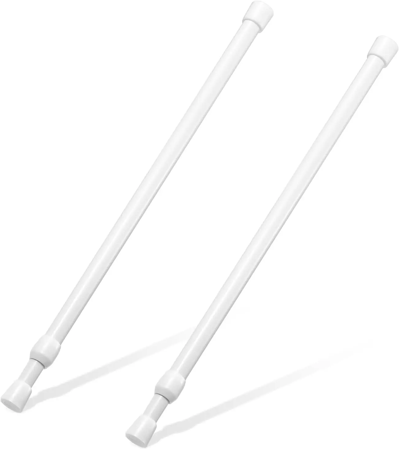 

Tension Rod 16 to 28 Inch, Small Spring Rods for Closet, No Drilling, 2 Pack White
