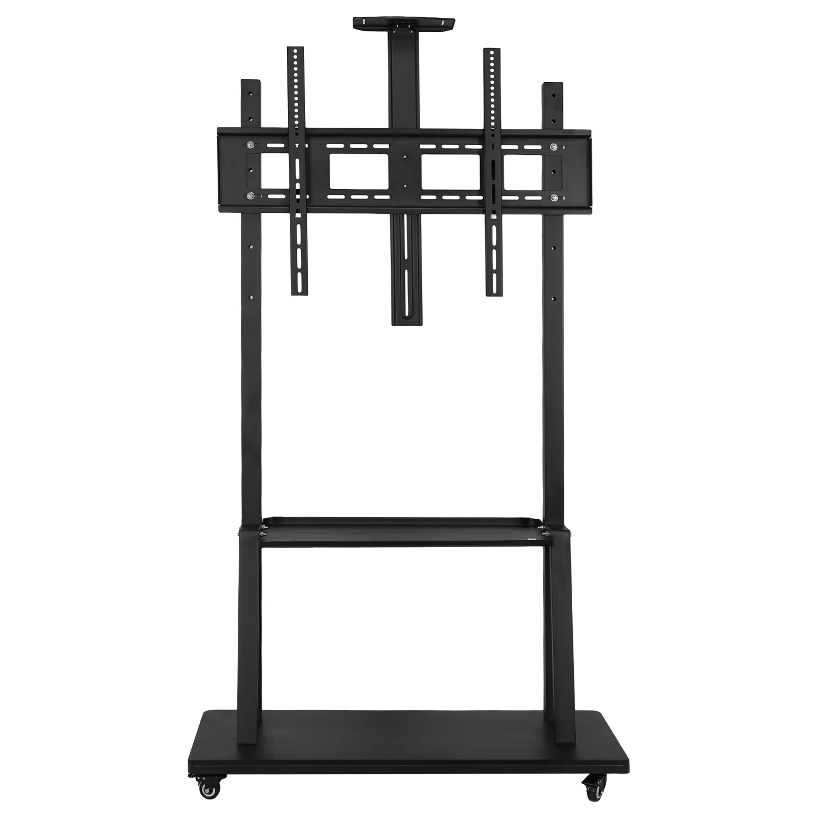 Universal TV Floor-Standing Stand Height Adjustable Movable TV Bracket Conference TV Mobile Cart for Home Meeting Outdoor