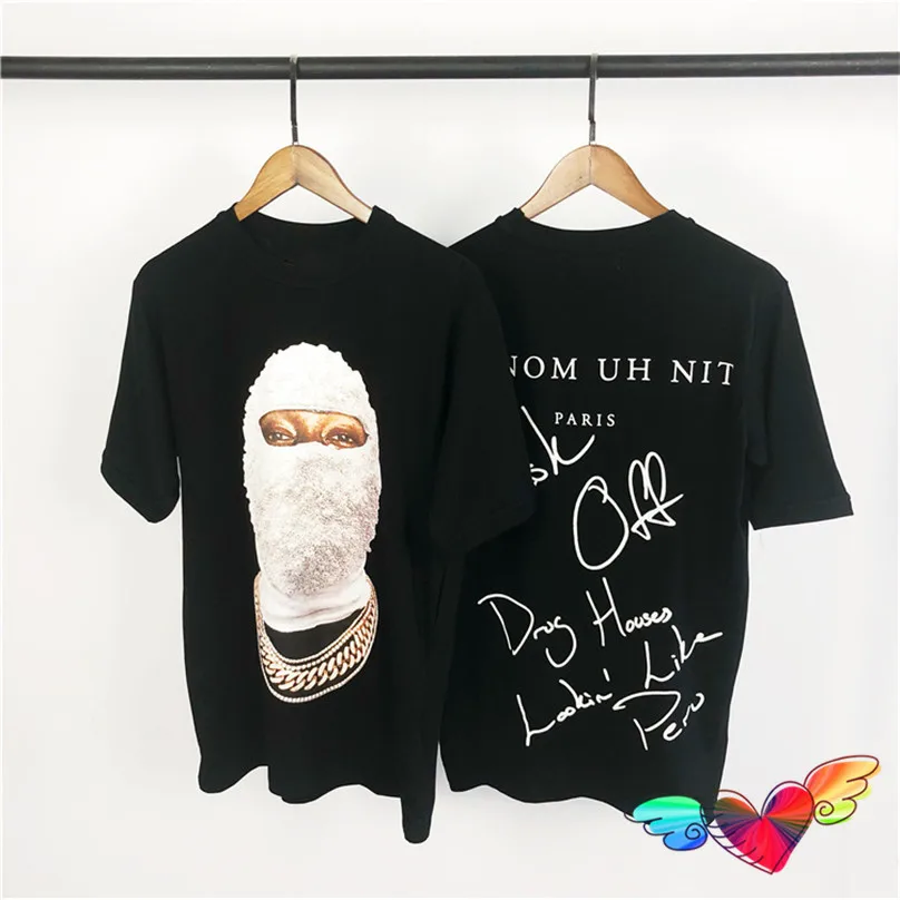 2022ss IH NOM UH NIT Mask T-shirt Men Women High Quality Pearl Man Graphic IH NOM UH NIT Tee Cotton Tops Summer Short Sleeve