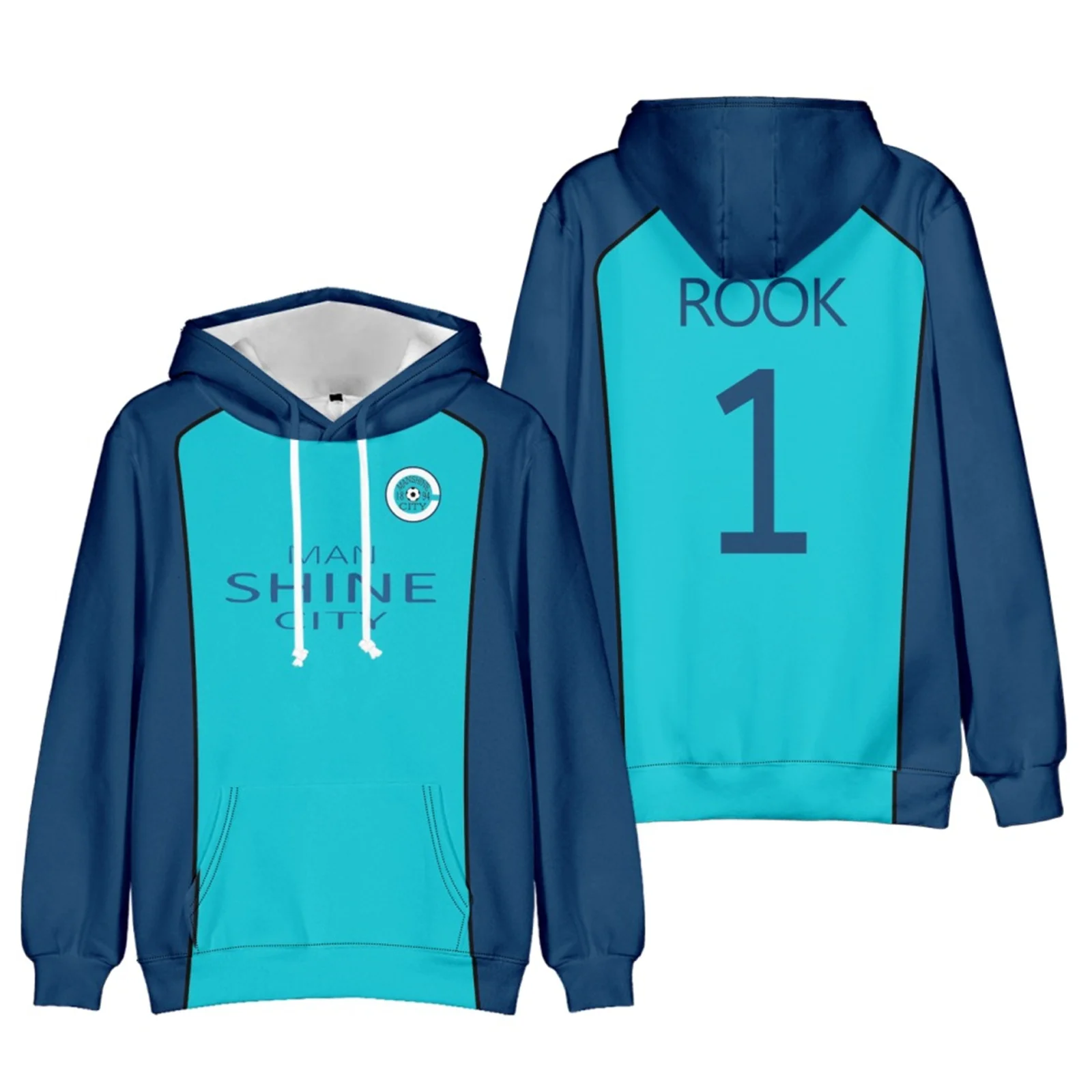 

Bachira Meguru Blue Hoodie Anime Chigiri Hyoma Unisex Casual Sweatshirt Ball Wear Halloween Cosplay Costume for Men Kids