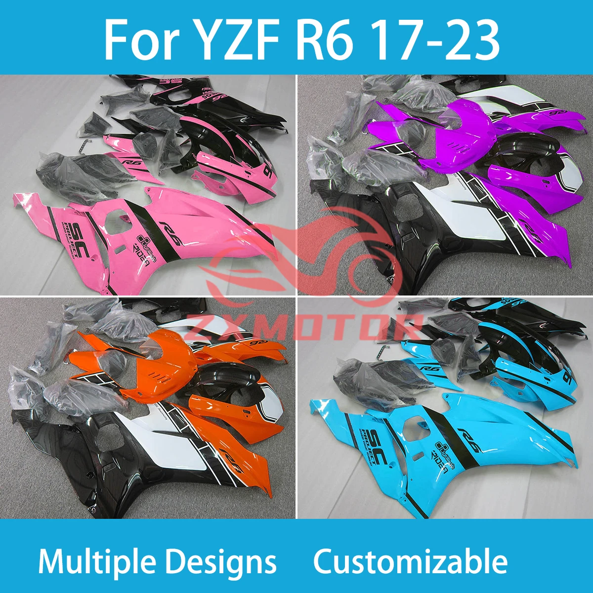 

For YAMAHA YZF R6 2017-2023 Fairings YZFR6 17 18 19 20 21 22 23 Motorcycle Accessories 100% Injection Fairing Kit Cover Set