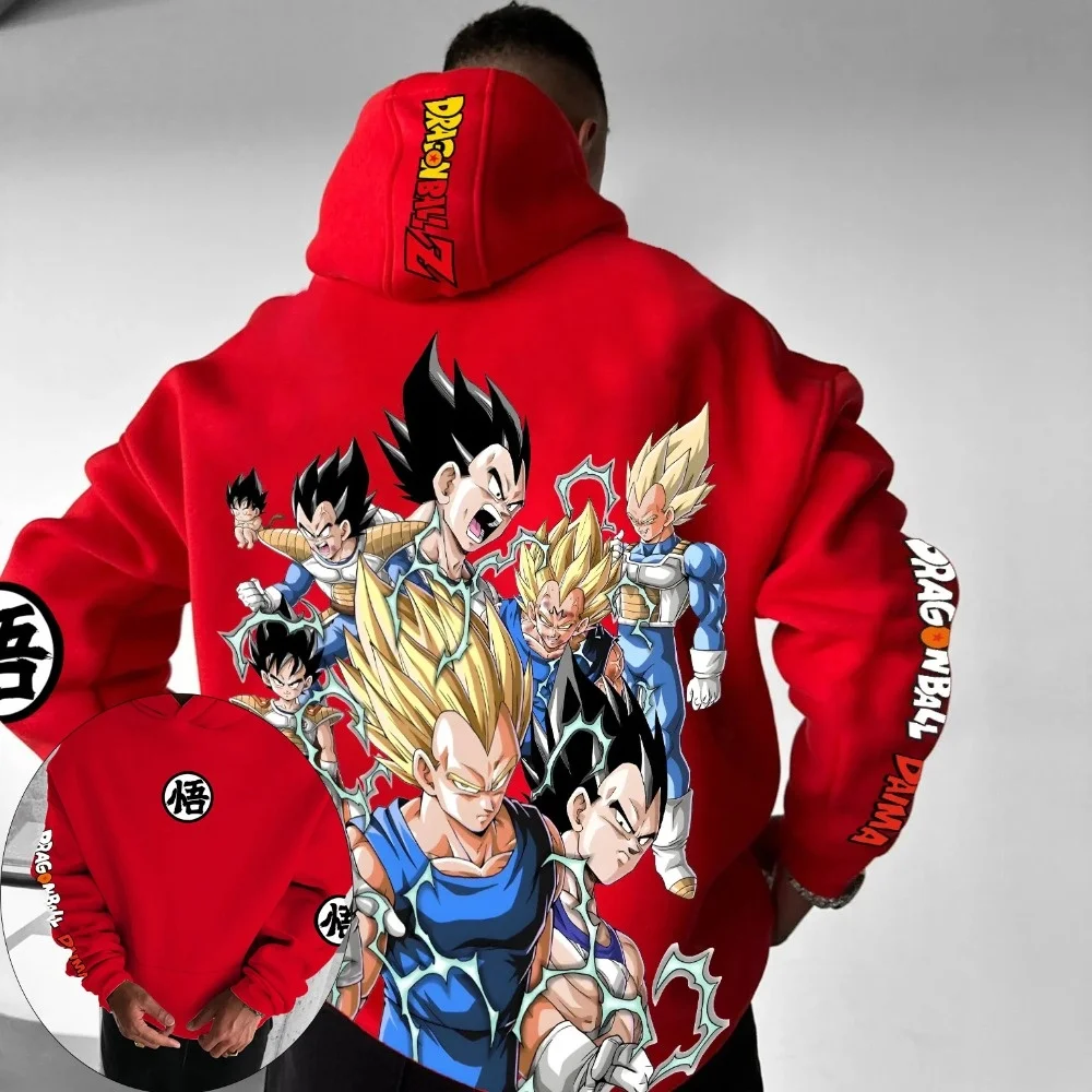

Осень 2029, новый свитер с капюшоном в стиле аниме Dragon Ball для детей/взрослых, уличная мода Y2K, повседневная быстросохнущая футболка большого размера