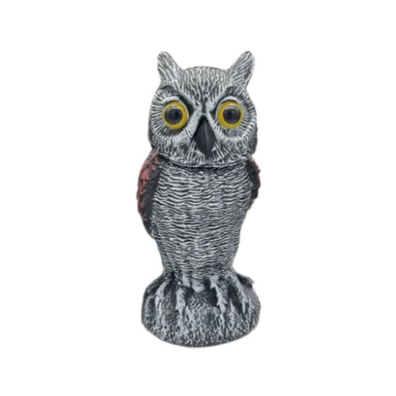 Owl Scare Control Devices With 360° Swivel Fake Owl Decoy Owl Bird Deterrent Garden Decoration