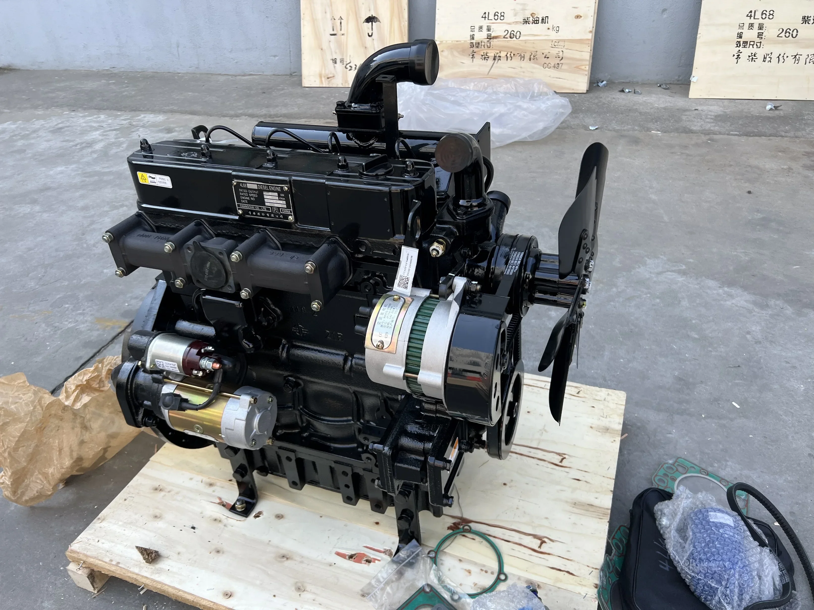 37Kw 4 cylinder changchai 4l68 engine diesel