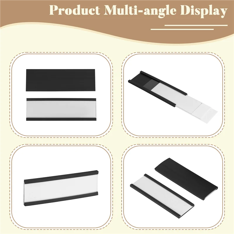 

30Pcs Magnetic Label Holders,Sign And Ticket Holder,Holders For Metal Shelf Label Organization, Whiteboard