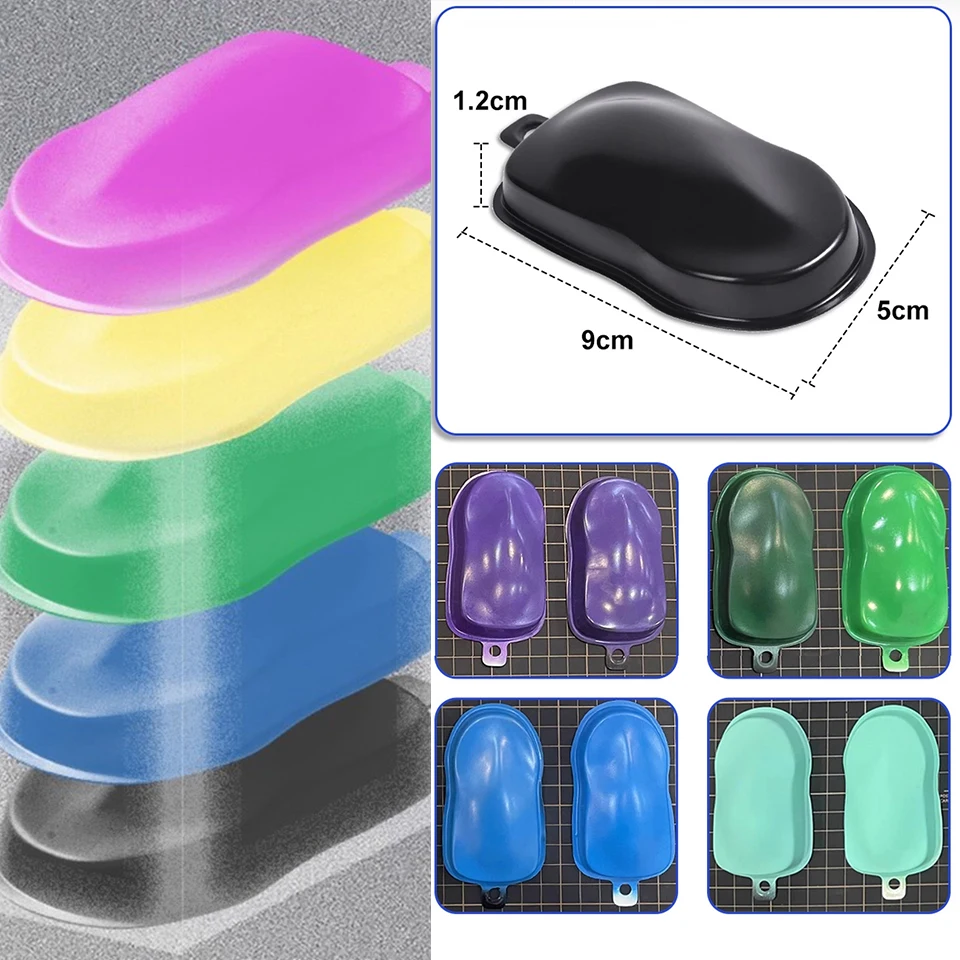 30‑PC Mini Car Speed Shape Model Set – White/Black Plastic Casts for Airbrush Art, Hand Painting Practice, Color Matching AC06