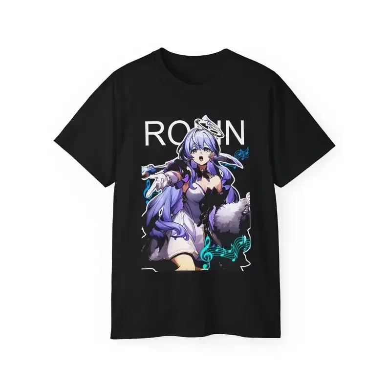 Harajuku Women T-shirt Hot Game Honkai Star Rail Short Sleeve Tee Shirt Robin Graphic Print Streetwear Kawaii Unisex Clothes Top