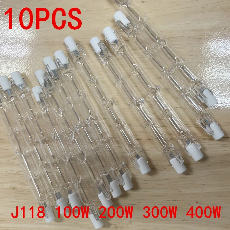 

1/5/10PCS R7S J118mm 100W 200W 300W 400W Halogen Lamp Double Ended Linear Light Bulb AC220-240V Household Halogen Bulbs