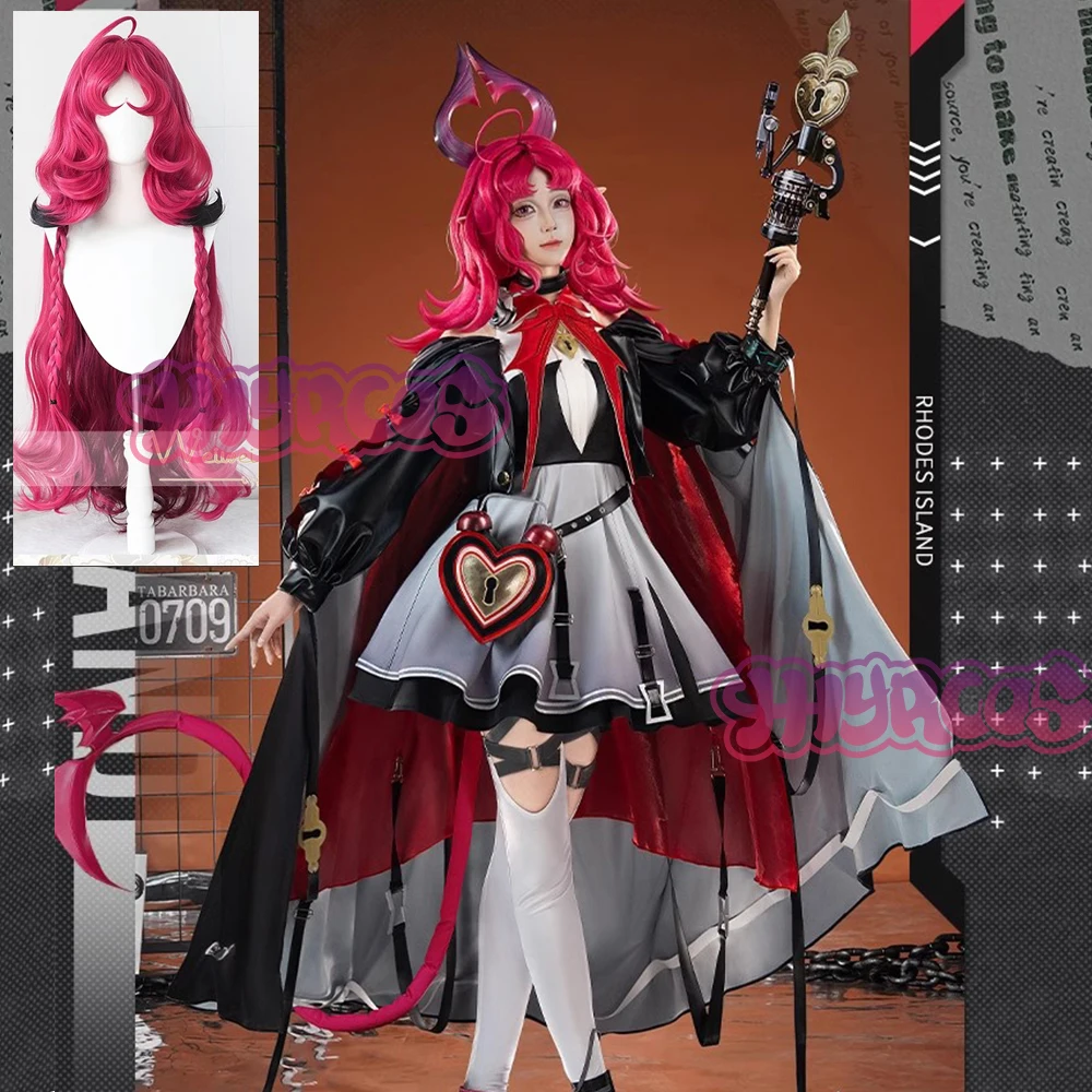 

Arknights Nymph Cosplay Costume Nymph Arknights Wig Dress Outfit Halloween Carnival Adult Uniform Christmas Prop Wig Shoes