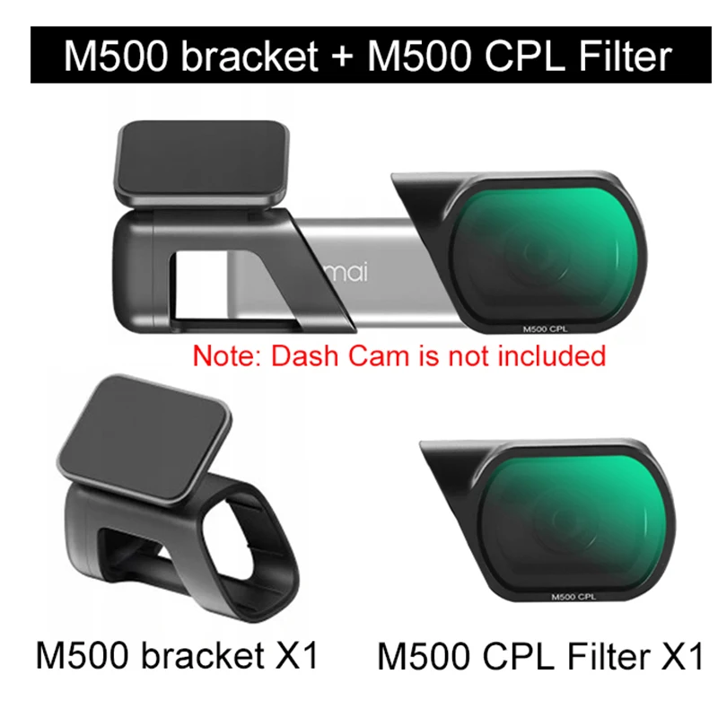 

for 70mai Dash Cam M500 CPL Filter for Reduce Glare Reflect Aluminum alloy material for 70mai M500 bracket