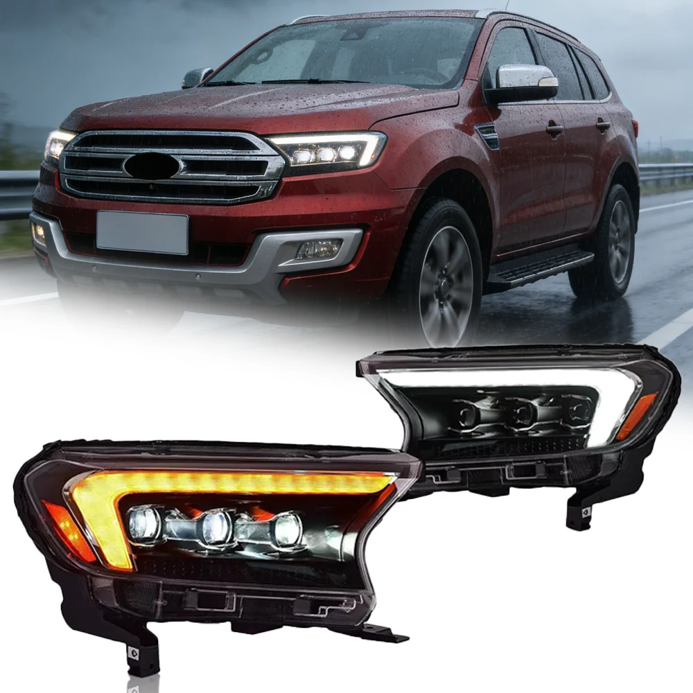

Car Headlights For 2016-2021 Ford Ranger Everest LED Car Lamps Daytime Running Lights Dynamic Turn Signals Car Accessories