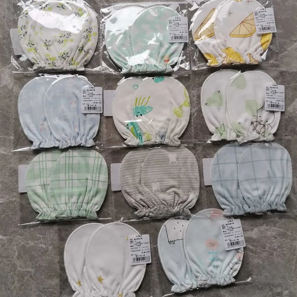 3 Paare/los Baby Handschuhe Neugeborenen Baumwolle Floral Cartoon Nette Wiederverwendbare Krankenhaus 0-3 Monate Unisex Baby Mädchen Junge Fäustlinge