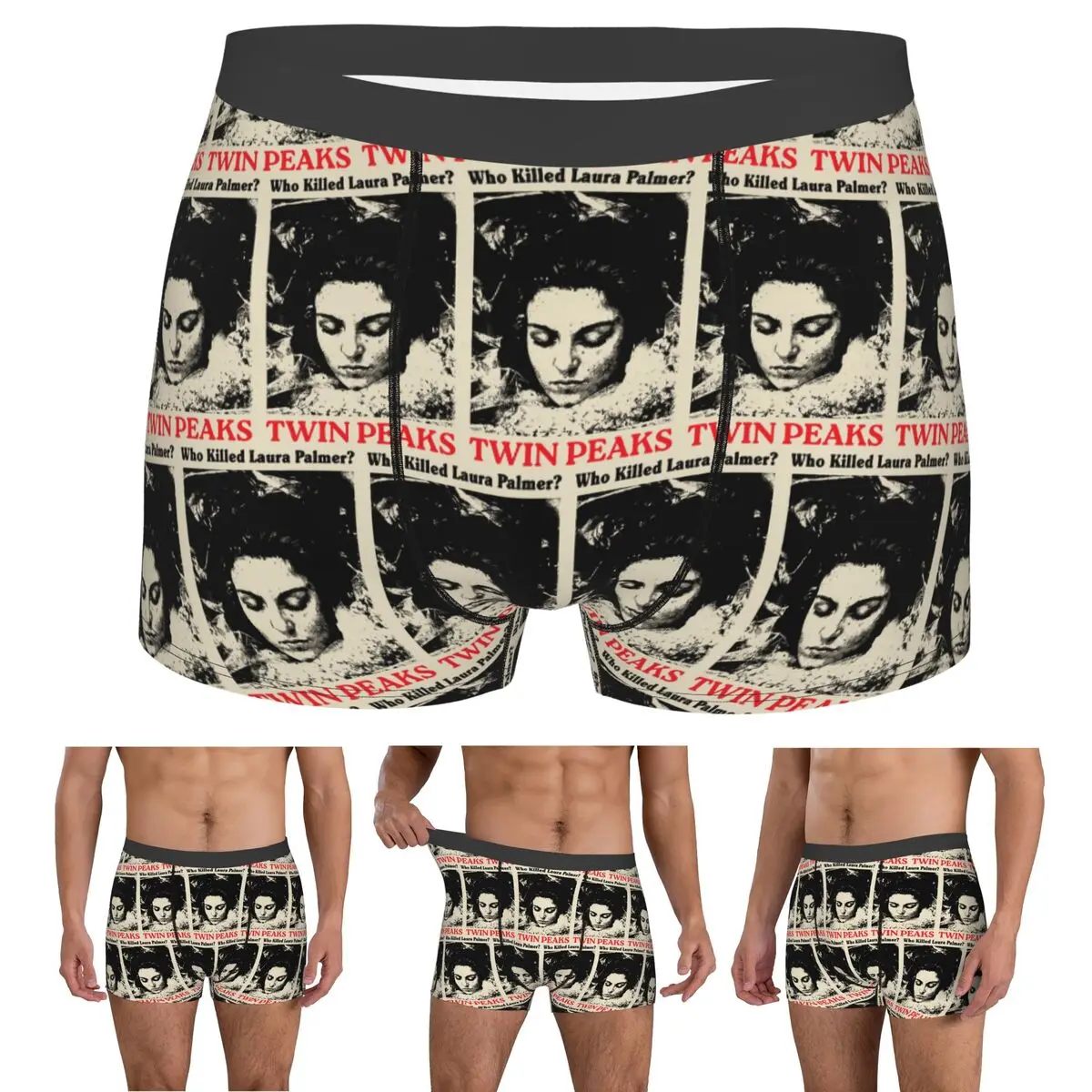 Boxer Underpants Shorts Twin Peaks Movie Who Killed Laura Palmer Panties Male Comfortable Underwear for Homme Man Boyfriend Gift