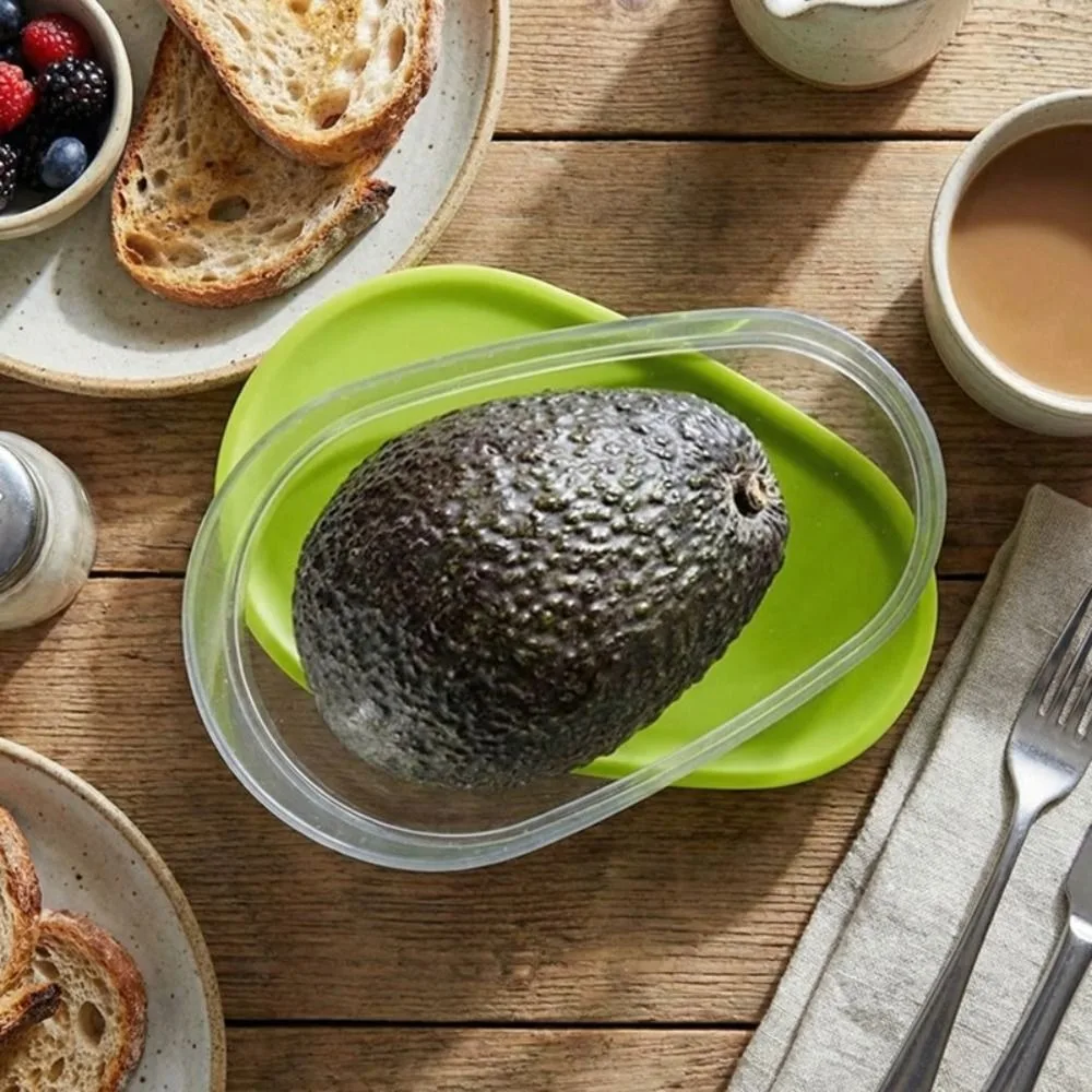 

2 Piece Sealed Avocado Preservation Box Removable Space Saving Avocado Saver Plastic Fruit Storage Box Refrigerator