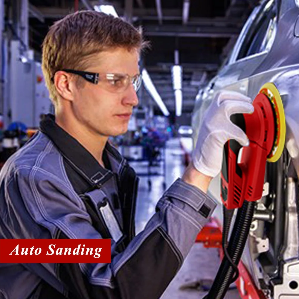 ماكينة صنفرة مدارية صغيرة خفيفة الوزن بتصميم مدمج بقدرة 350 وات، ماكينة صنفرة خشبية على الحائط #5