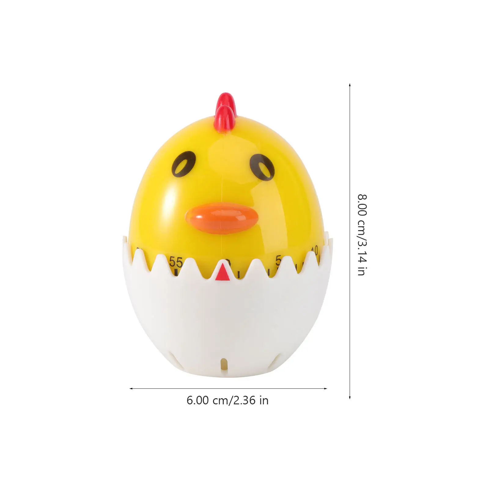 1Pcs Cartoon Mechanical Kitchen Timer Eggshell Chicken Countdown Reminder Baking Cooking Timer for Students Time