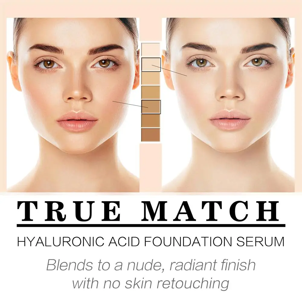 Professional Hyaluronic Acid Foundation Full Coverage Liquid Foundation Face Liquid Foundation Liquid Foundation