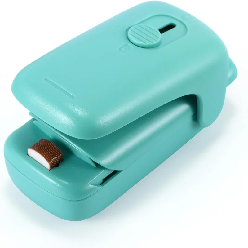 Mini aferidor do saco, aferidor do vácuo do saco 2 em 1 aferidor e máquina de corte portátil aferidor do calor com para saco plástico lanche alimentos sav