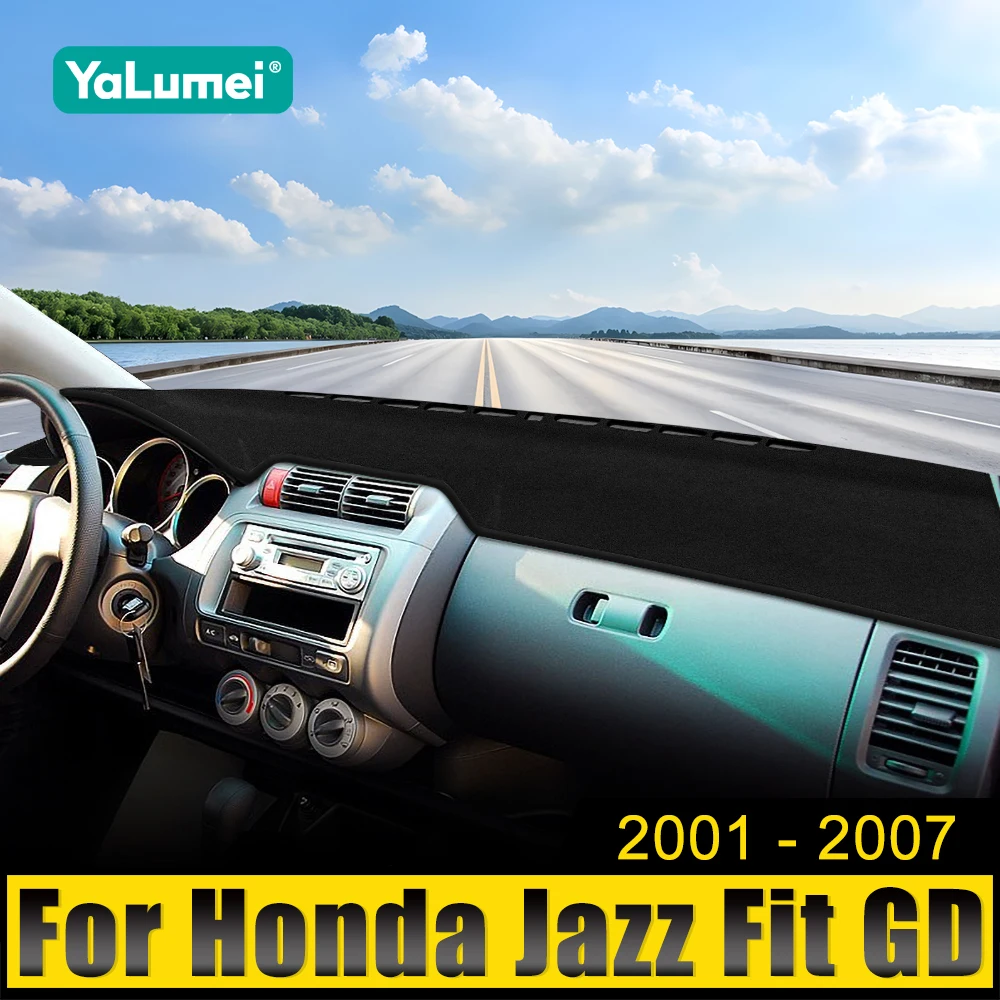

Для Honda Fit Jazz MK1 2001 2002 2003 2004 2005 2006 2007, чехол для приборной панели автомобиля, коврик для приборной панели, солнцезащитный козырек, нескользящая накладка, аксессуары