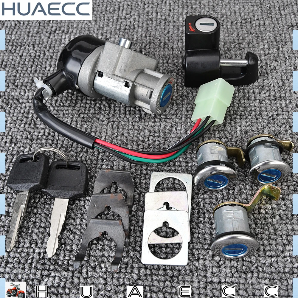 لهوندا CN250 CN 250 اللولب 1986-2007 35010-KS4-711 غطاء الوقود الغاز مفتاح إشعال قفل المقعد مع مجموعة المفاتيح #3