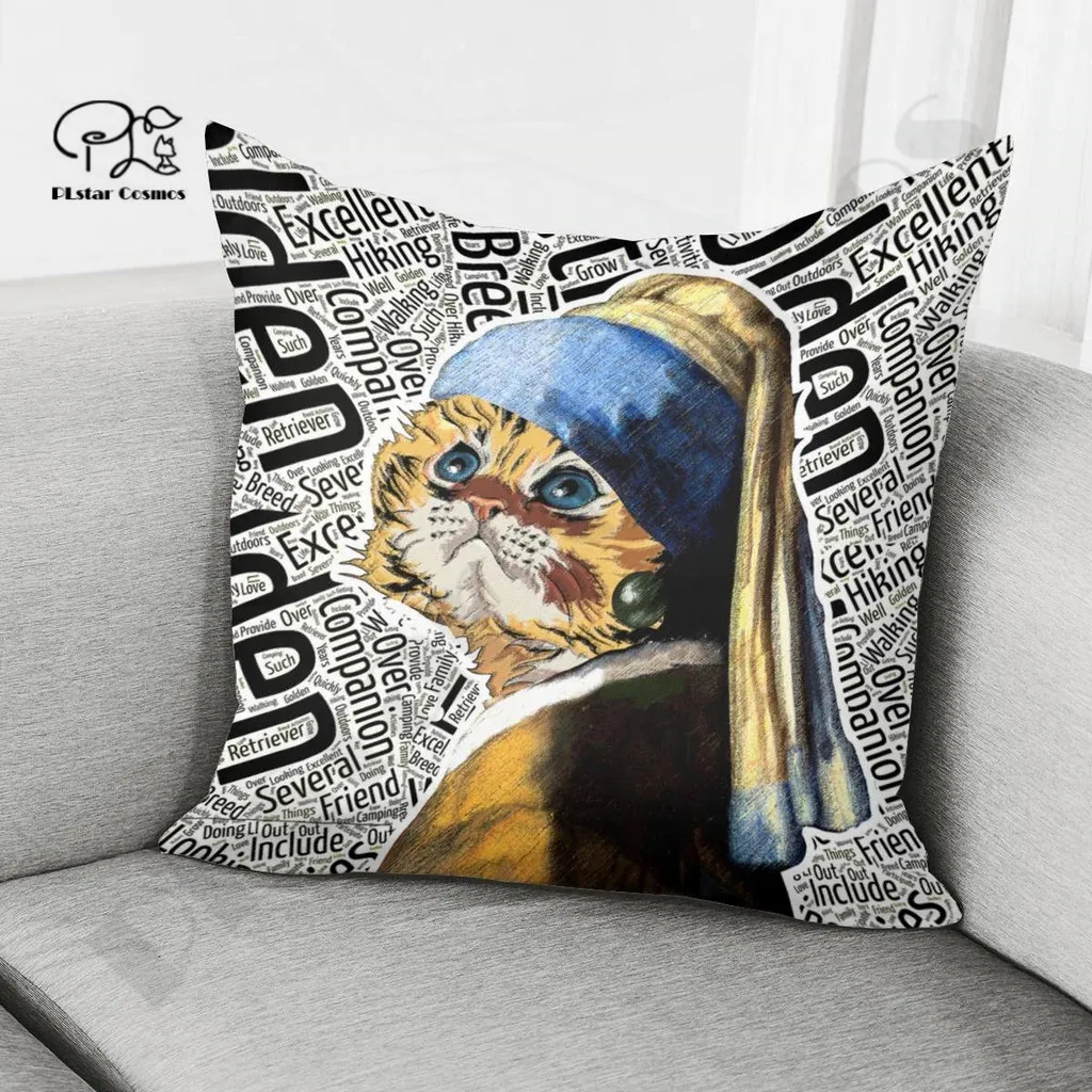 Cat Egypt Funny Newest Home Bed Pillow Case Polyester Decorative Pillowcases Sofa Throw Pillow Cover Style-1