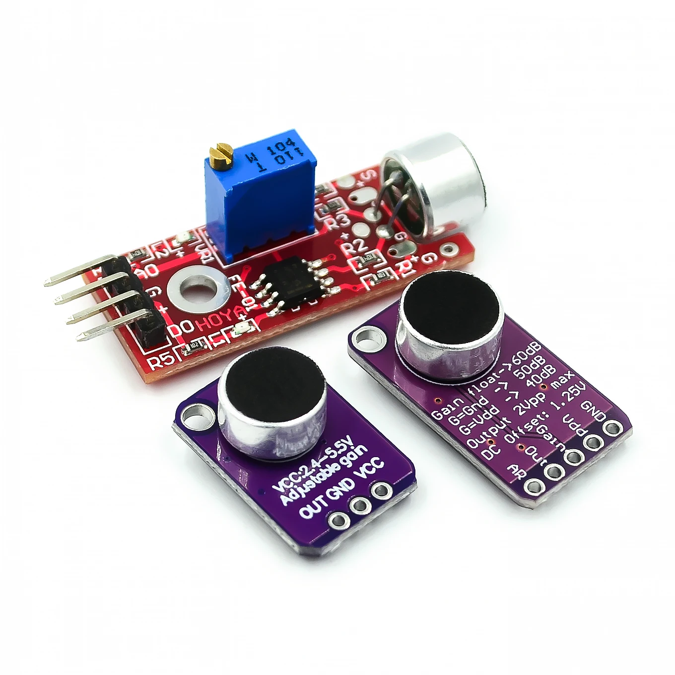 エレクトレットマイクアンプ 安定した MAX9814 MAX4466 モジュール オートゲイン プログラム可能なアタックおよびリリース比 低 THD