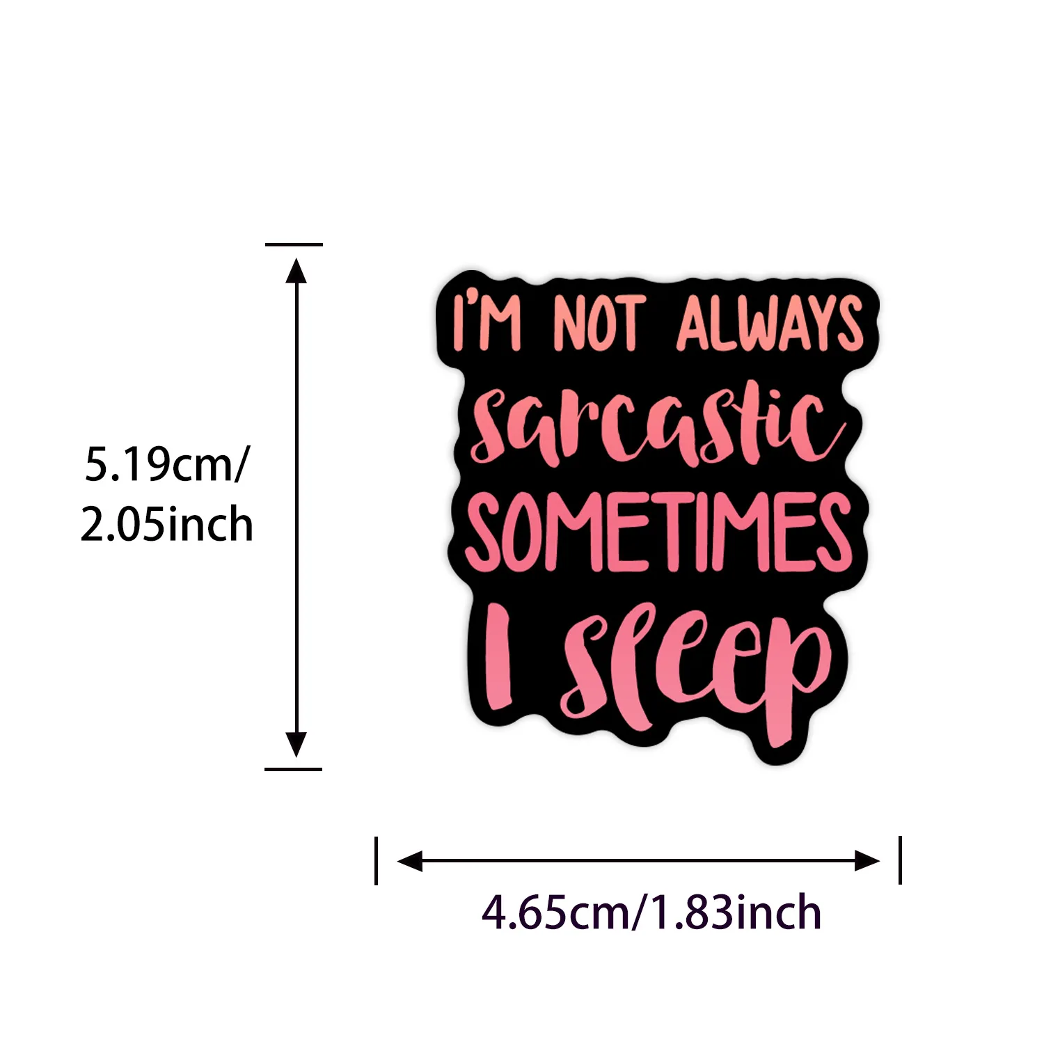 60Pcs Sarcastic Text Stickers Fluorescent Black Border Waterproof for DIY Journal Water Bottle Phone LanLanStickersWorld Store