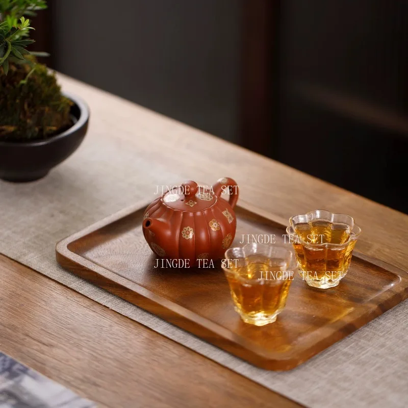100ml Tradition Yixing Purple Clay Tea Pot Raw Ore Dahongpao Beauty Tea Infuser Handmade Customized Filter Teapot Zisha Teaware