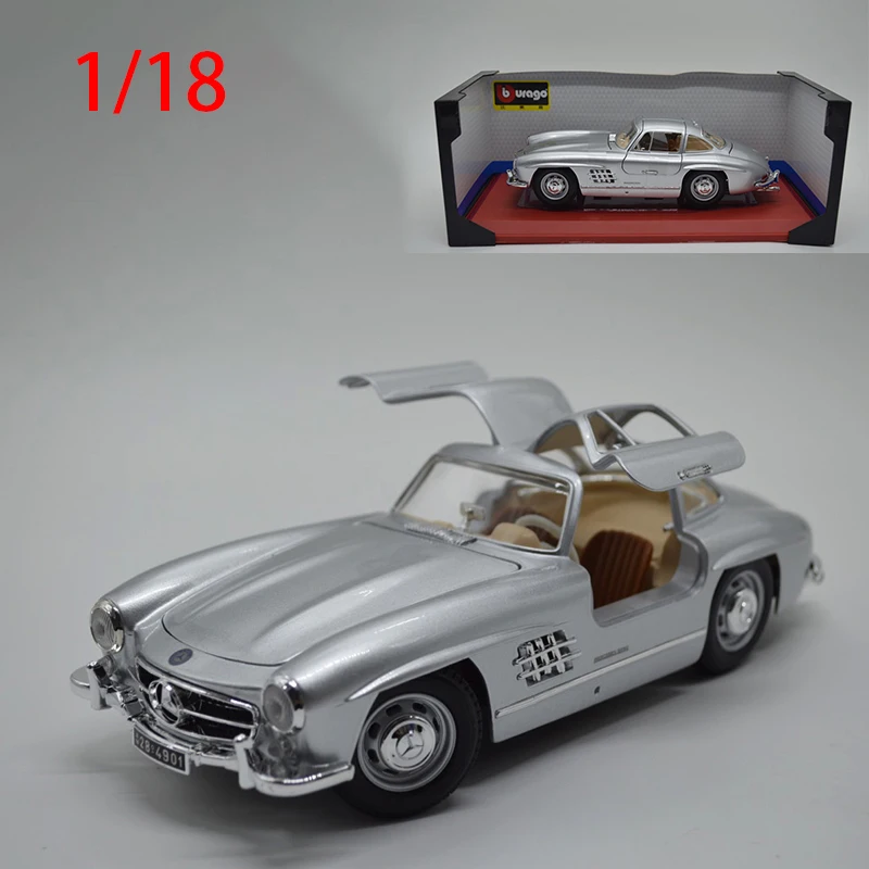 

Diecast 1/18 Size 19540 Benz Classic Cars Model Benz 300SL Alloy Car Model Toys for Boys Collection Display Hobby