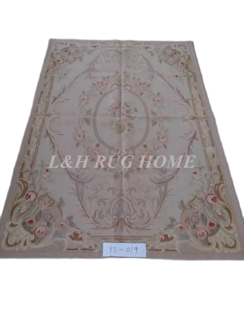 

Free Shipping 4'X6' Woolen Aubusson rug handmade 100% wool rugs and carpets