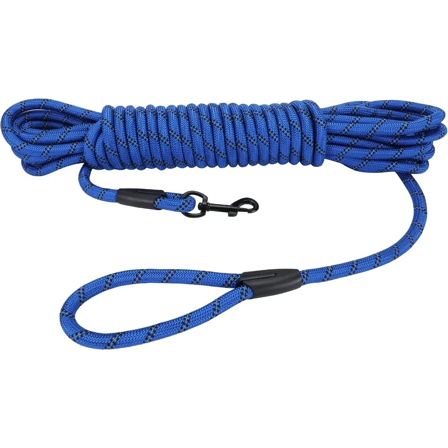 Long Dog Leash for Training 50FtReflective Nylon Rope with Swivel HookRecall Agility Lead for Large Small Medium Dogs Outside W