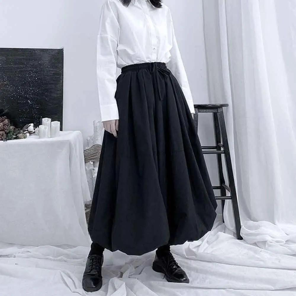 

New Autumn Men's Solid Color Wide-Leg Skirt Pants Unisex American Retro Fashion Trendy Street Loose Casual Niche Men's Bottoms