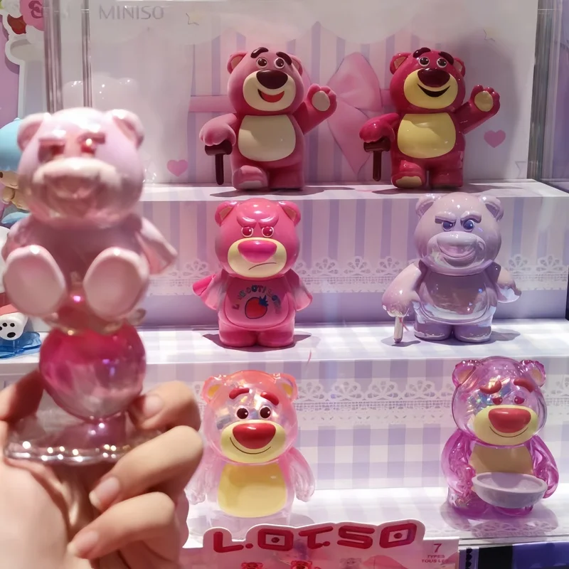 Miniso Disney Strawberry Bear Versatile Lotso Blind Box Toy Story Lotso Anime Figure Mysterious Decoration Figure Cute Gift Toy