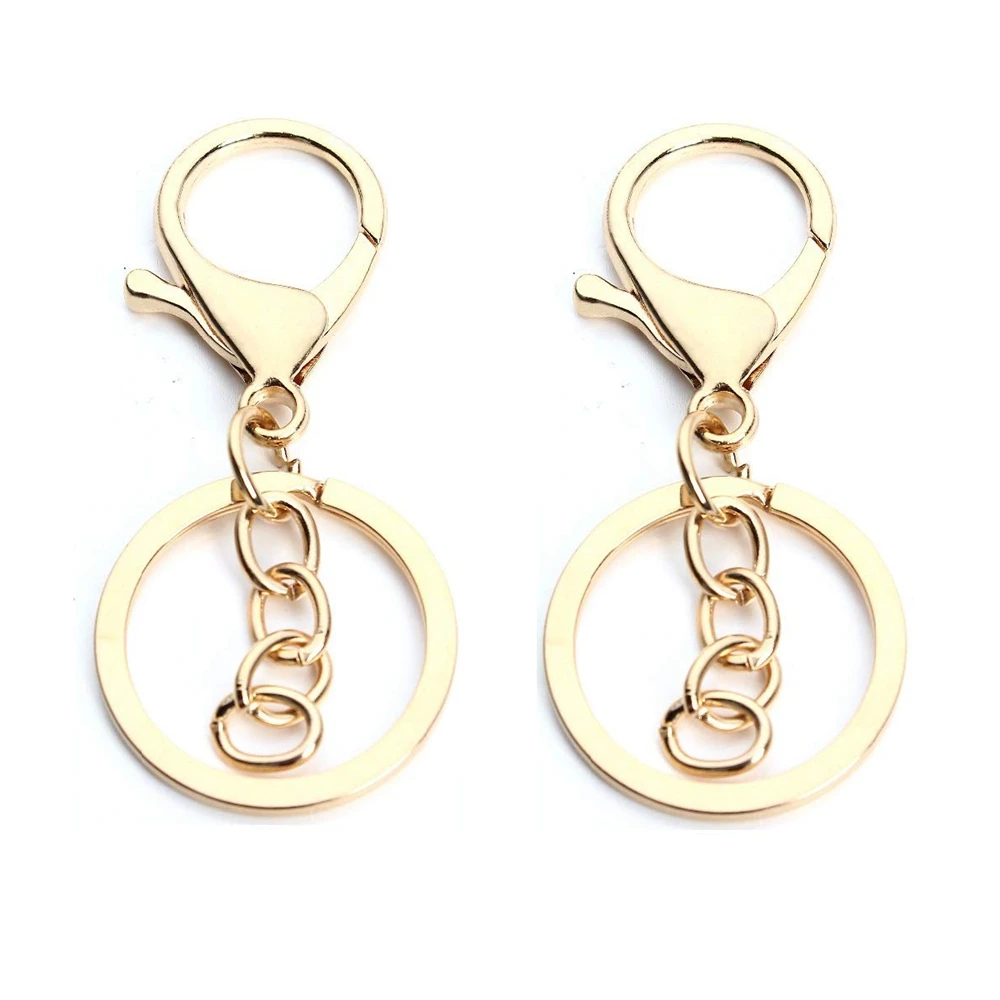 10Pcs Lobster Claw Clasps Key Chain Swivel Clasps Hook Clips Jump Ring Lobster Clasps Key Ring Loop for DIY Craft Jewelry Making