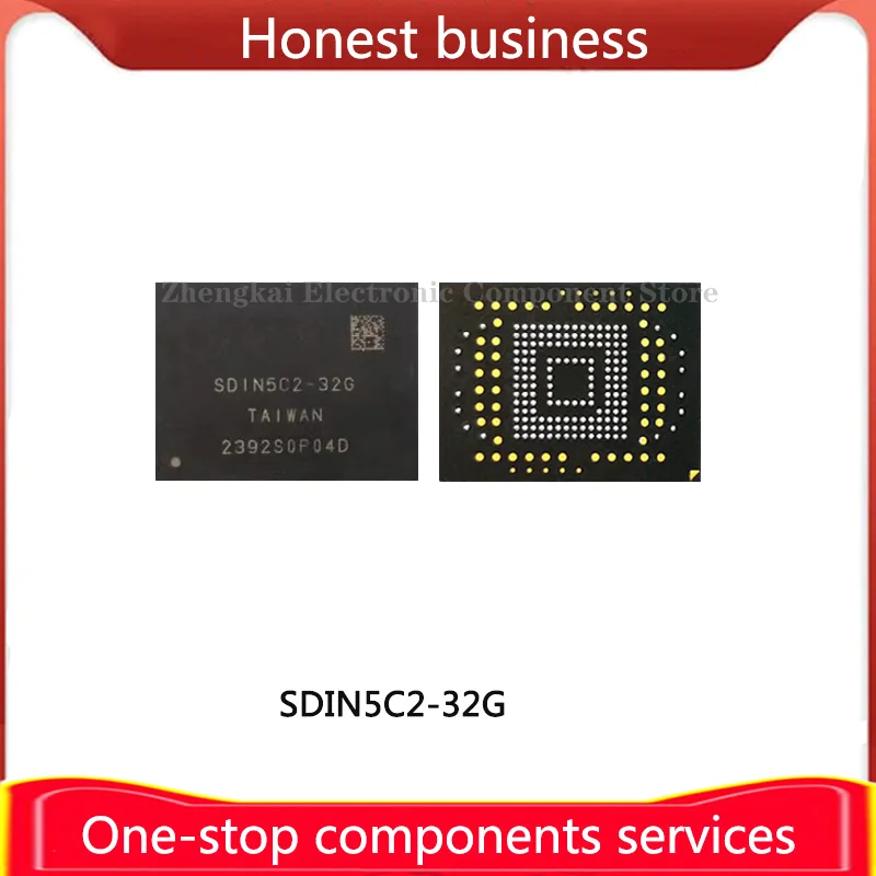 SDIN5C2-32G BGA169 EMMC 32G SDIN5C4-32G 100% Working 100% Quality SDIN5C2 SDIN5C4 Chip Mobile Phone Hard Disk Memory 32GB