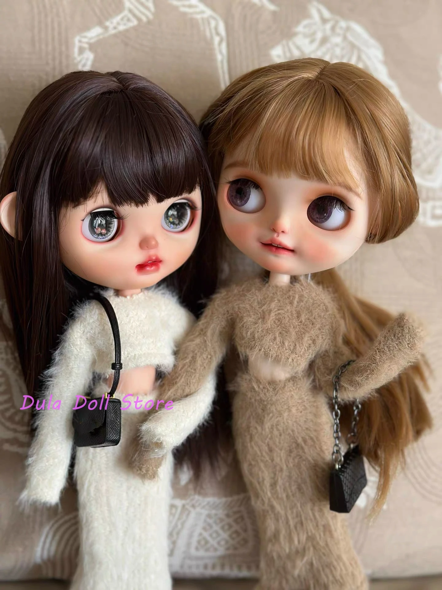 

Dula Doll Clothes Dress Fluffy milk coffee skirt Blythe Qbaby ob24 ob22 Azone Licca ICY JerryB 1/6 Bjd Doll