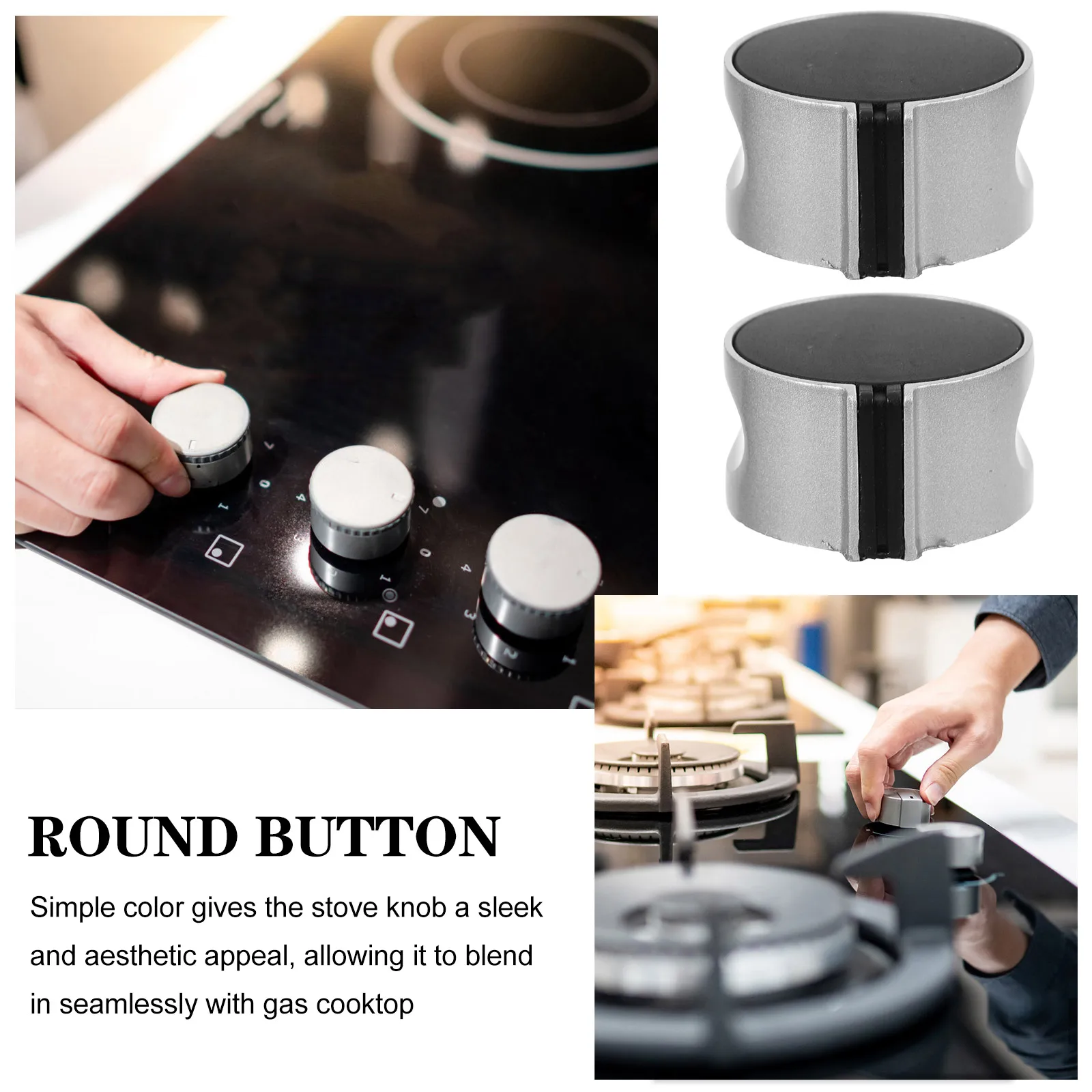 

4 Pcs Gas Stove Knobs Zinc Alloy Universal Replacements Child Proof Easy Install Durable Metal Burner Cooktop Repair Parts