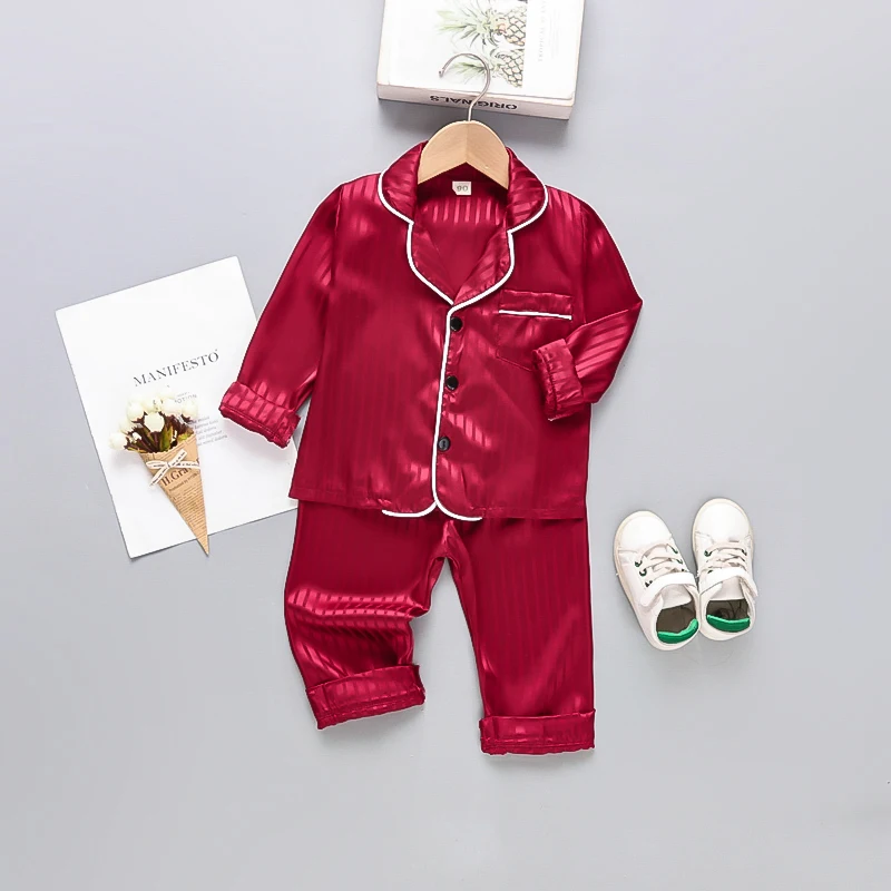 New Spring Autumn Baby Boys Clothes Set Children Pajamas Long Sleeved Shirt Pants 2Pcs/Sets Kids Girls Sleepwear Infant Costume