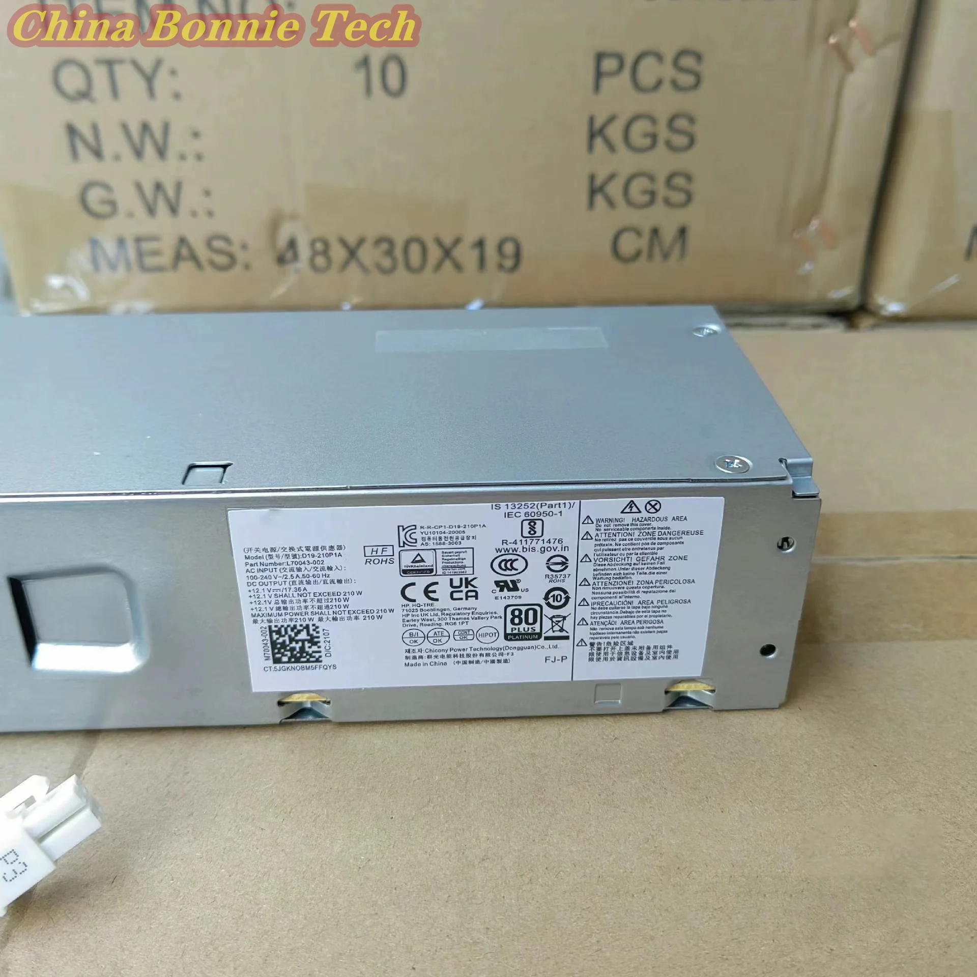 D19-210P1A pour alimentation à découpage HP 210W, L70043-002