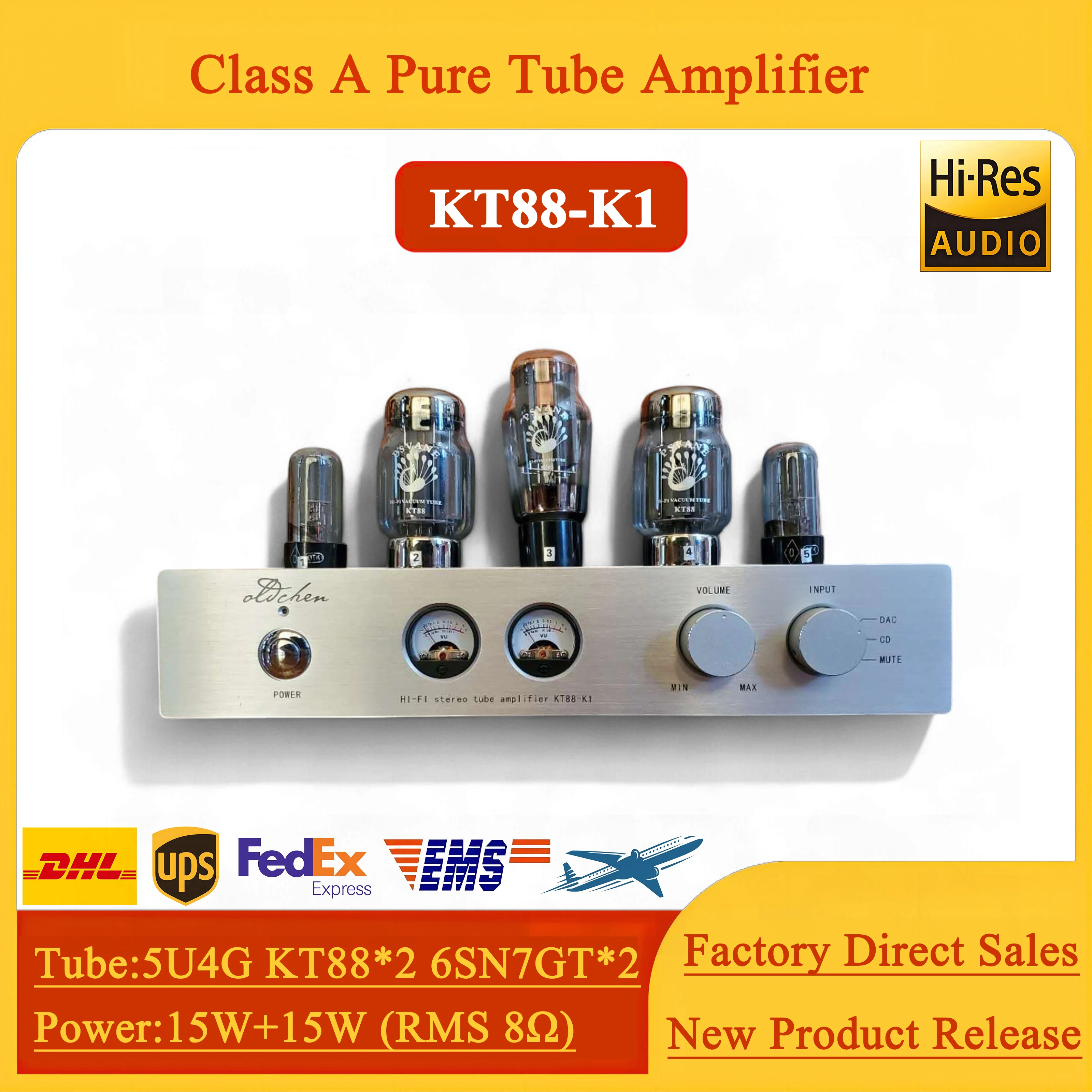 Amplificador de tubo de electrones OldChen KT88-K1 Clase A amplificador de Audio HIFI LaoChen andamio hecho a mano con Bluetooth voz excelente