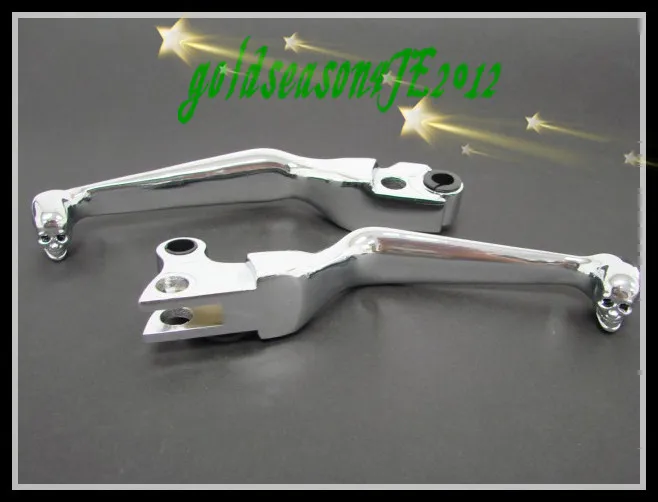 CHROME SKULL BRAKE CLUTCH LEVERS for 96-07 Harley Road King Glide Electra Ultra