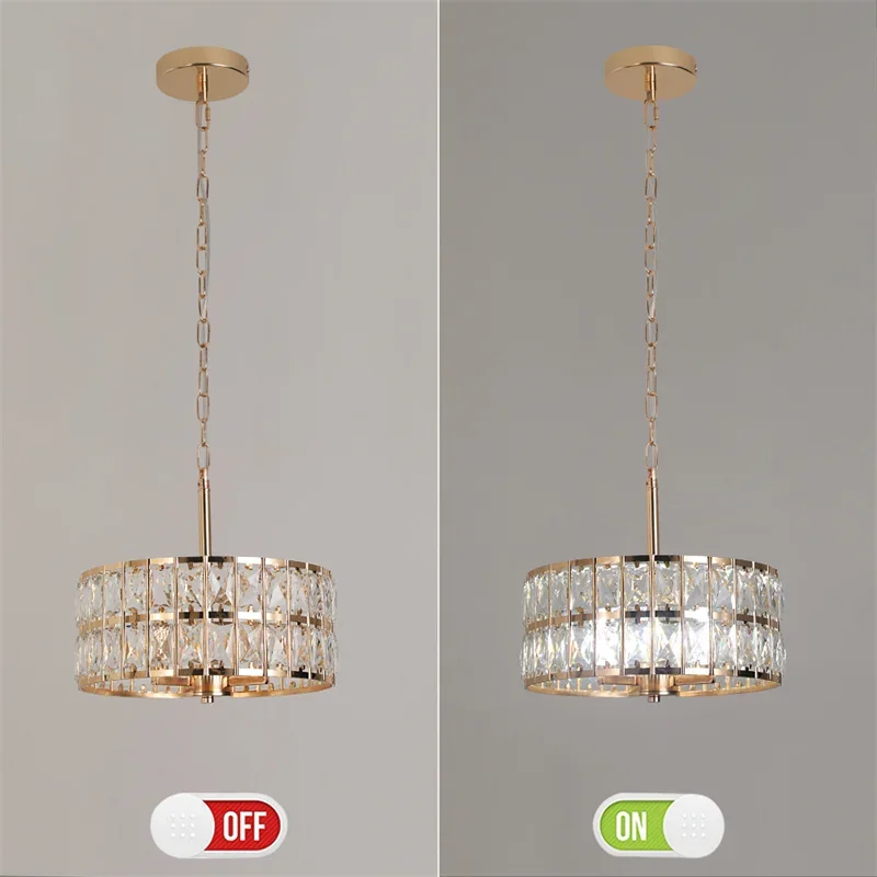 VETRULUS Moderne K9 Kristall Anhänger Licht Nordic Kronleuchter Schlafzimmer Hängen Lampe Retro Luxus Küche Esstisch Plafon Decke – Detail 11