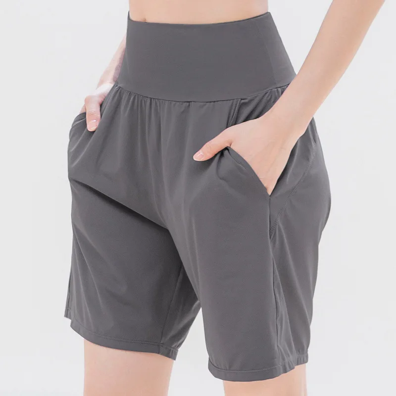 

High-Waisted Yoga Shorts for Women with Zero-Pressure Soft Touch Nilit Fibers, Coolmax Moisture-Wicking Workout Biker Shorts