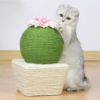 Cat Scratching Ball Cactus Ball Shaped Funny Claw Grinding Climbing Tree Interactive Toy Pet Scratching Ball for Kittens