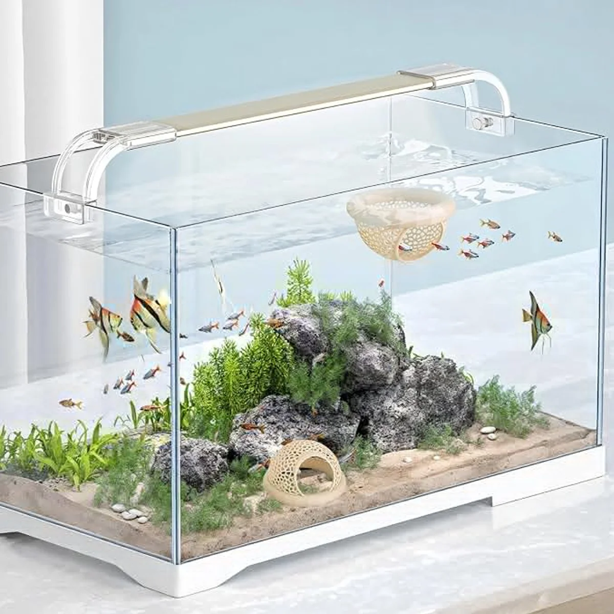 1 Pc Floating Betta Fish Cave Nest Aquarium Decor Hollow‑out Rest Hideout House Fish Tank Ornament For Siamese Fighting