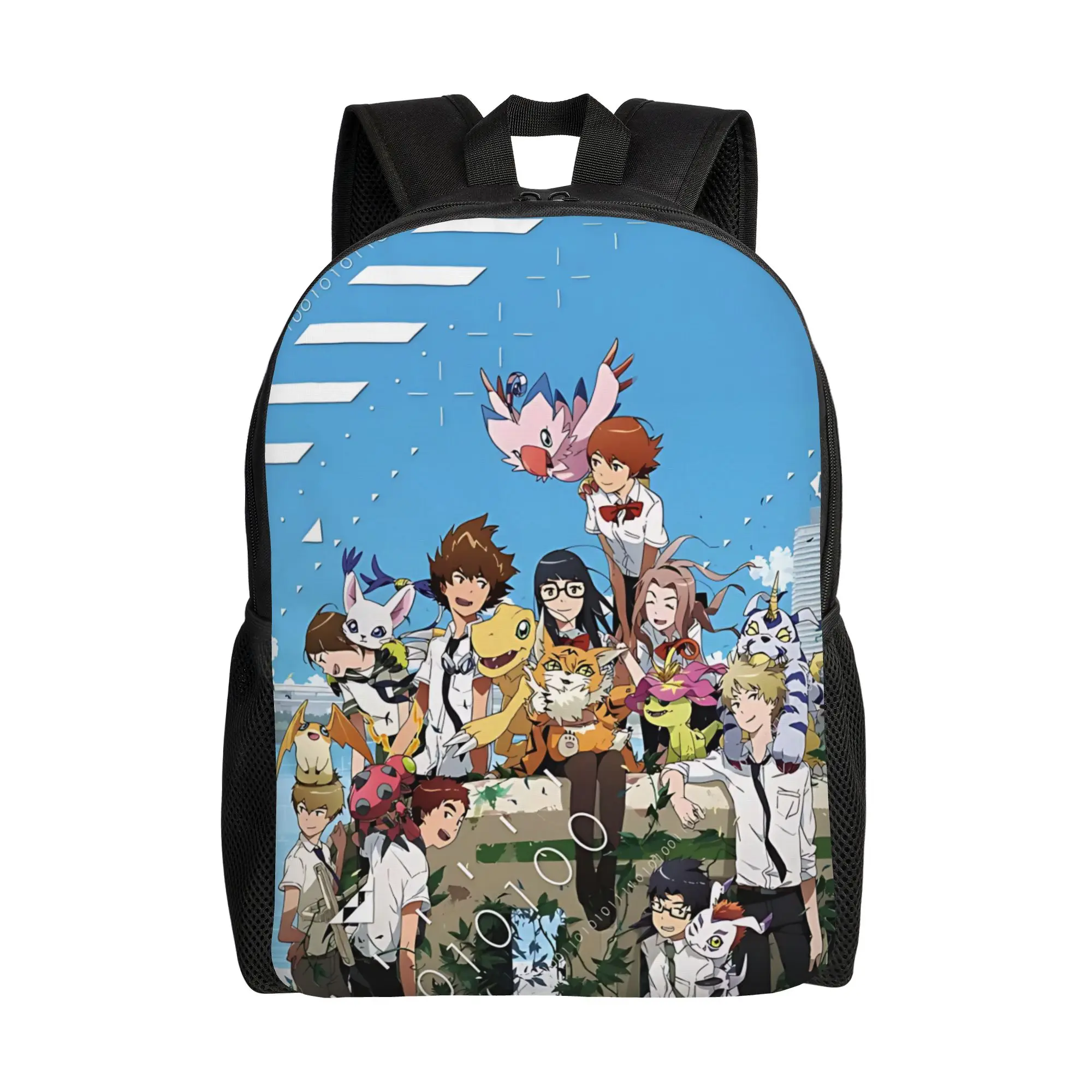 

Bandai Digital Monster backpack ita bag mochila Classic High School Zipper Closure Rucksack