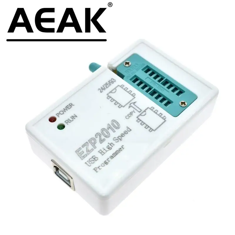 Programa SPI USB de alta velocidad AEAK EZP2010 + Clips de prueba IC socke soporte 24 25 93 EEPROM 25 Flash BIOS Chip
