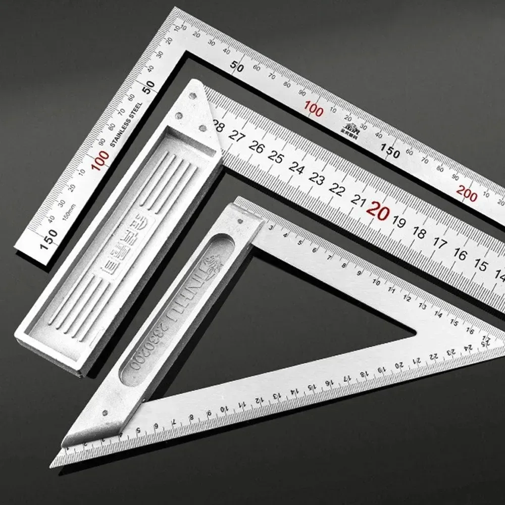 90-Drehlineal aus Aluminiumlegierung, quadratisches Lineal, rechtwinkliges Holzbearbeitungslineal, Stahl-Drehlineal, Messwerkzeuge