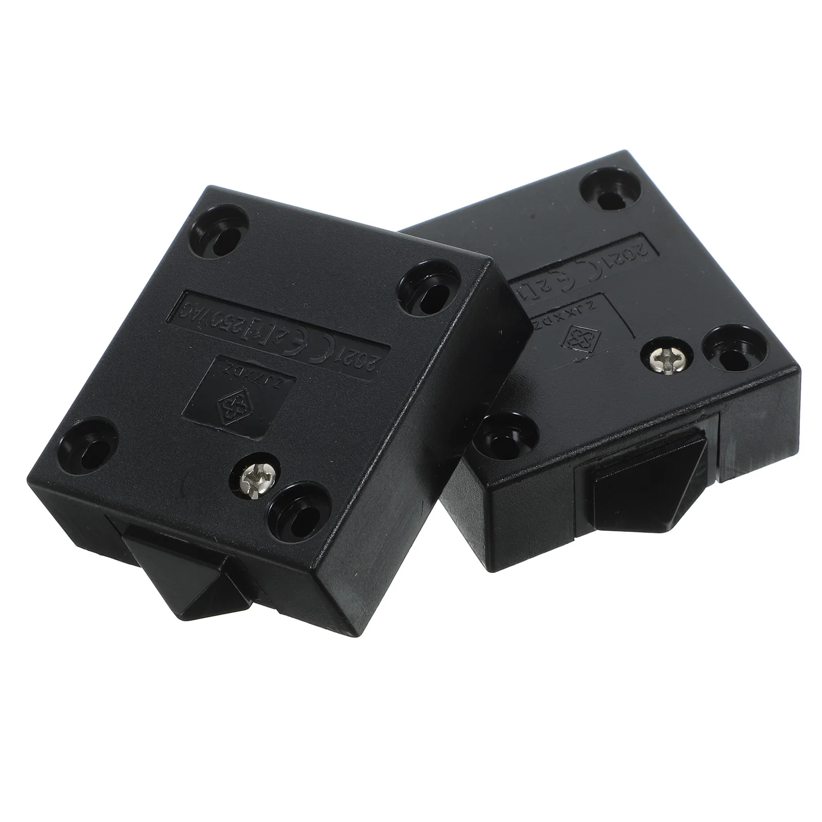 

2 Pieces Light 2A 12V-250V Automatic Door Wardrobe Lamp Switch Closet Light Switch Black 4 Screws Closet Storage